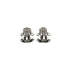 VINTAGE CHANEL EARRINGS COCOMARK LOGO SILVER ACCESSORY 99A 90335617