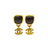 VINTAGE CHANEL EARRINGS COCOMARK SQUARE COLOR STONE GOLD ACCESSORY 97A 90322127