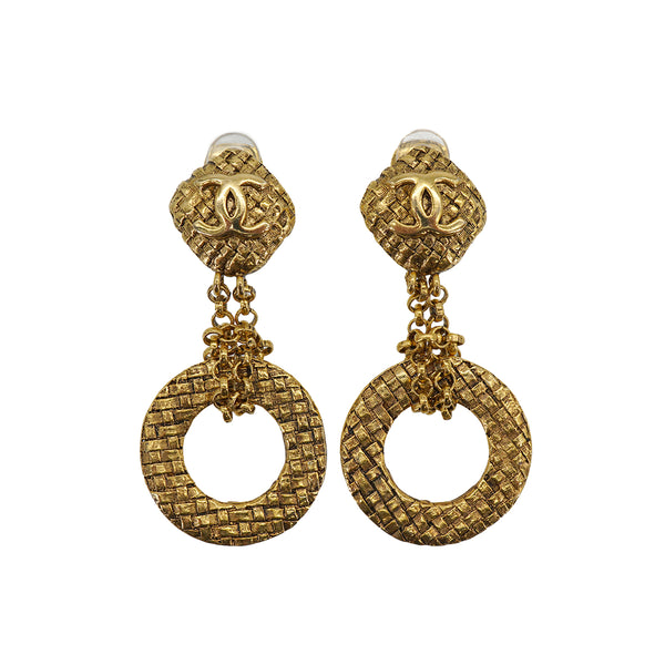 VINTAGE CHANEL EARRINGS COCOMARK SWING ACCESSORY 29 90326609