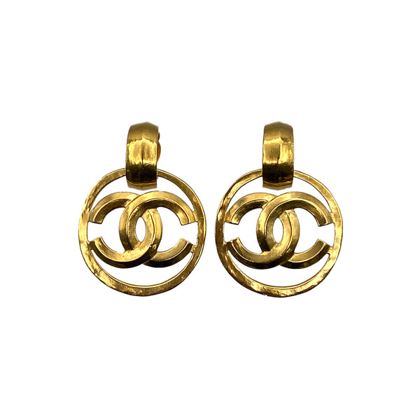 VINTAGE CHANEL EARRINGS COCOMARK SWING ACCESSORY 96P 90326611