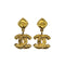 VINTAGE CHANEL EARRINGS COCOMARK SWING GOLD ACCESSORY 90323985