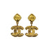 VINTAGE CHANEL EARRINGS COCOMARK SWING GOLD ACCESSORY 90323985