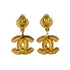VINTAGE CHANEL EARRINGS COCOMARK SWING GOLD ACCESSORY 90323985