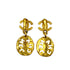 VINTAGE CHANEL EARRINGS COCOMARK SWING GOLD ACCESSORY 90325623