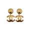 VINTAGE CHANEL EARRINGS COCOMARK SWING GOLD ACCESSORY 94P 90321128