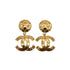 VINTAGE CHANEL EARRINGS COCOMARK SWING GOLD ACCESSORY 94P 90321128