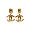 VINTAGE CHANEL EARRINGS COCOMARK SWING GOLD ACCESSORY 94P 90333713