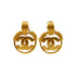 VINTAGE CHANEL EARRINGS COCOMARK SWING GOLD ACCESSORY 94P 90334485