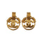 VINTAGE CHANEL EARRINGS COCOMARK SWING GOLD ACCESSORY 94P 90323148