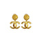 VINTAGE CHANEL EARRINGS COCOMARK SWING GOLD ACCESSORY 95A 90326612