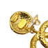 VINTAGE CHANEL EARRINGS COCOMARK SWING GOLD ACCESSORY 95A 90326612