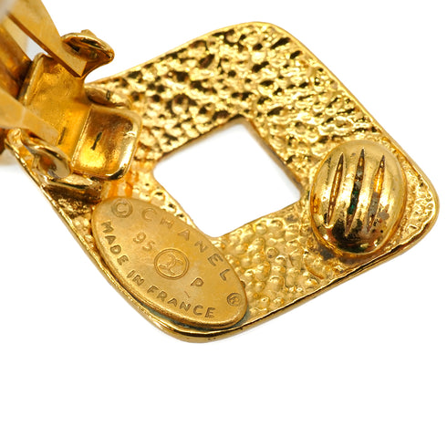 VINTAGE CHANEL EARRINGS COCOMARK SWING GOLD ACCESSORY 95P 90334237