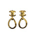 VINTAGE CHANEL EARRINGS COCOMARK SWING GOLD ACCESSORY 96P 90323114
