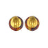VINTAGE CHANEL EARRINGS COCOMARK TORTOISESHELL BROWN ACCESSORY 97P 90325783