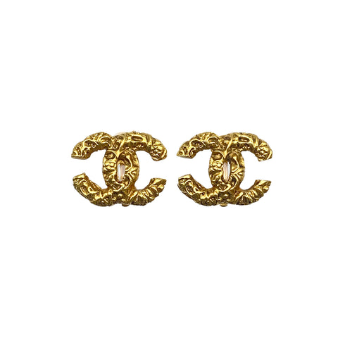 VINTAGE CHANEL EARRINGS COCOMARK GOLD ACCESSORY 93A 90325354