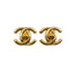 VINTAGE CHANEL EARRINGS COCOMARK TURN LOCK GOLD ACCESSORY 97P 90324119