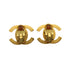 VINTAGE CHANEL EARRINGS COCOMARK TURN LOCK GOLD ACCESSORY 97P 90324119