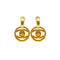 VINTAGE CHANEL EARRINGS COCOMARK TURN LOCK GOLD ACCESSORY 97P 90325302