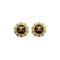 VINTAGE CHANEL EARRINGS COCOMARK WHITE BLACK GOLD ACCESSORY 95A 90330693