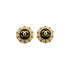 VINTAGE CHANEL EARRINGS COCOMARK WHITE BLACK GOLD ACCESSORY 95A 90330693