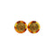 VINTAGE CHANEL EARRINGS COIN MOTIF MADEMOISELLE TORTOISESHELL BROWN GOLD ACCESSORY 97P 90341467