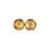 VINTAGE CHANEL EARRINGS COIN MOTIF MADEMOISELLE TORTOISESHELL BROWN GOLD ACCESSORY 97P 90341467