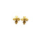 VINTAGE CHANEL EARRINGS CROSS COCOMARK GOLD ACCESSORY 94P 90337702