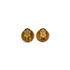 VINTAGE CHANEL EARRINGS CROWN COCOMARK ROUND GOLD ACCESSORY 96A 90339135