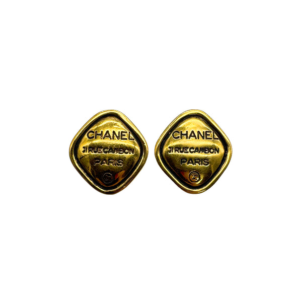 VINTAGE CHANEL EARRINGS DIA 31 RUE CAMBON GOLD ACCESSORY 90328949