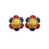 VINTAGE CHANEL EARRINGS FLOWER COCOMARK GRIPOIX GOLD ACCESSORY 97A 90321113