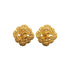 VINTAGE CHANEL EARRINGS FLOWER MOTIF COCOMARK GOLD ACCESSORY 95A 90334890