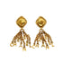 VINTAGE CHANEL EARRINGS FRINGE LOGO GOLD ACCESSORY 90334182