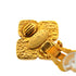 VINTAGE CHANEL EARRINGS GRIPOIX COCOMARK GREEN GOLD ACCESSORY 94A 90339168