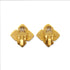 VINTAGE CHANEL EARRINGS GRIPOIX COCOMARK GREEN GOLD ACCESSORY 94A 90339168