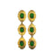 VINTAGE CHANEL EARRINGS GRIPOIX GREEN GOLD SWING ACCESSORY 25 90325621