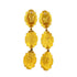 VINTAGE CHANEL EARRINGS GRIPOIX GREEN GOLD SWING ACCESSORY 25 90325621