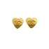 VINTAGE CHANEL EARRINGS HEART COCOMARK GOLD ACCESSORY 95P 90312945