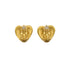 VINTAGE CHANEL EARRINGS HEART COCOMARK GOLD ACCESSORY 95P 90312945