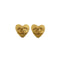 VINTAGE CHANEL EARRINGS HEART COCOMARK GOLD ACCESSORY 95P 90335626