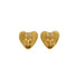 VINTAGE CHANEL EARRINGS HEART COCOMARK GOLD ACCESSORY 95P 90335626