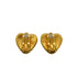 VINTAGE CHANEL EARRINGS HEART COCOMARK GOLD ACCESSORY 95P 90350550