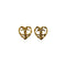 VINTAGE CHANEL EARRINGS HEART COCOMARK GOLD ACCESSORY 90330659