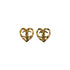 VINTAGE CHANEL EARRINGS HEART COCOMARK GOLD ACCESSORY 90330659
