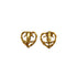 VINTAGE CHANEL EARRINGS HEART COCOMARK GOLD ACCESSORY 90330659