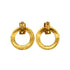 VINTAGE CHANEL EARRINGS HOOP LOGO GOLD ACCESSORY 28 90338278
