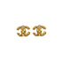 VINTAGE CHANEL EARRINGS LAVA COCOMARK GOLD ACCESSORY 93A 90337712