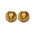 VINTAGE CHANEL EARRINGS LION LOGO GOLD ACCESSORY 23 90321091
