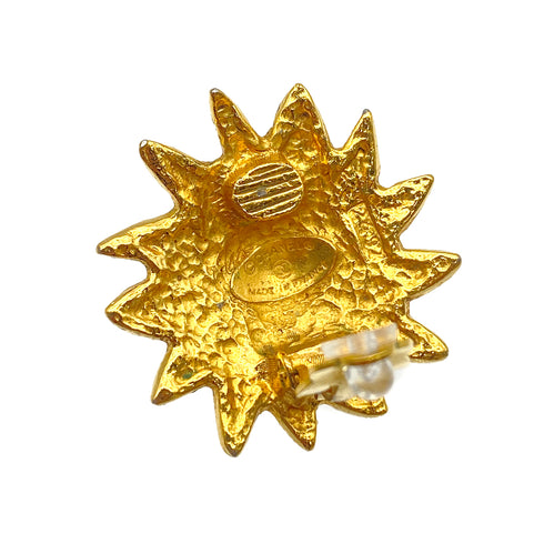 VINTAGE CHANEL EARRINGS LION MOTIF COCOMARK ACCESSORY 90325293