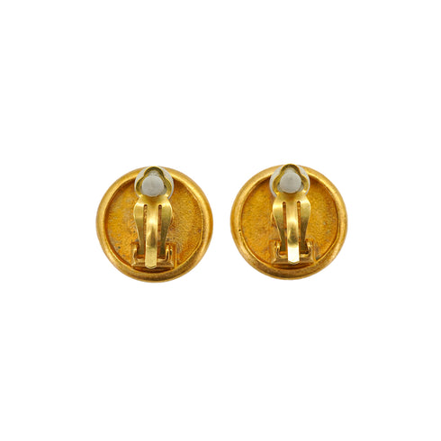 VINTAGE CHANEL EARRINGS LOGO BUTTON MOTIF ACCESSORY 94A 90326610