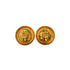 VINTAGE CHANEL EARRINGS LOGO FAUX PEARL ROUND GOLD ACCESSORY 90338258